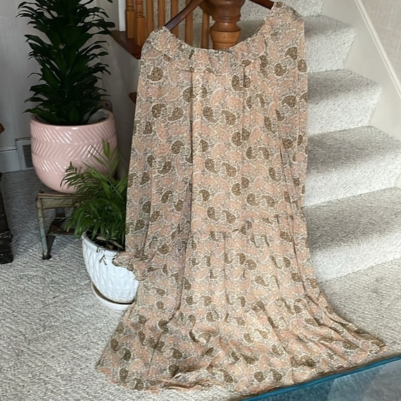 Hayden Ruffle Neck Boho Paisley Sheer Dress - Picture 6 of 11